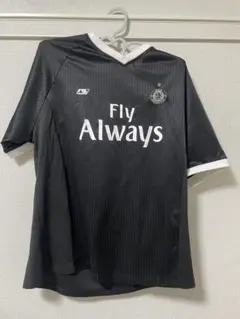 re:k サッカーシャツ 黒 ストライプ