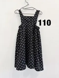 coca 水玉ブラックワンピース キッズ110サイズのサムネイル