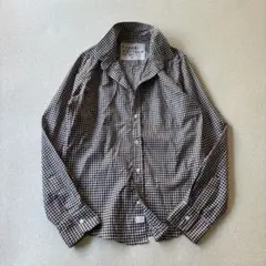 【美品】フランク＆アイリーン　ギンガムチェックシャツ　BARRY Ｓ　シワ加工