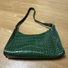 M*e様 グリーン クロコダイル風 ハンドバッグ