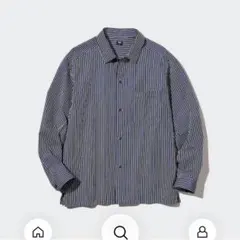UNIQLO/エクストラファインコットンオーバーサイズストライプシャツ