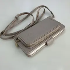 アイホン　ケース　スマホショルダー　ベージュ