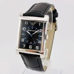 【希少/電池交換済】EMPORIO ARMANI　腕時計　新品ベルト　シルバー