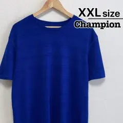 Champions　Tシャツ　XXL　ブルー　ドライ　ポリエステル　USA古着