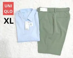 新品タグ付き ユニクロ 2点セット UVカットシャツ＆スマートアンクルパンツ