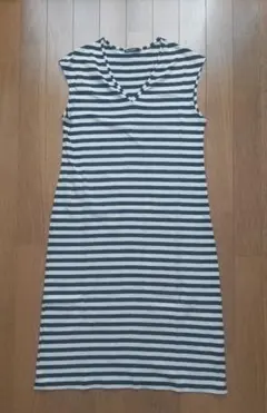 marimekko ストライプ Vネック 半袖 ワンピース
