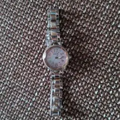 シチズン　Wicca　ソーラー　レデイース　ピンクシェル文字盤