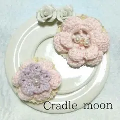 パステルカラーのお花のヘアゴム＊ベリーベリー