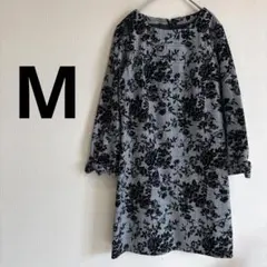 美品 SANS FIN フラワー 花柄 ワンピース 結婚式　卒業式　セレモニー