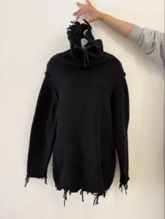 perverze パーバーズ クラッシュニット　黒のサムネイル