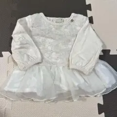 プティマイン　フリル付き長袖トップス 80cm