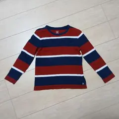 GAP 赤青ストライプ 長袖Tシャツ　120cm