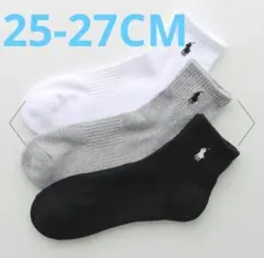 27cm正規品新品Polo Ralph Lauren メンズソックス3足セット