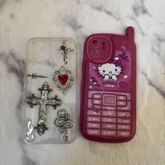 ハローキティデザイン 、透明ケースiPhone12用ケース