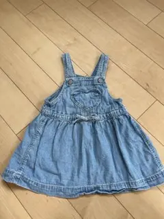 gap デニム ジャンバースカート ハートポケット