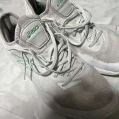 asics バスケットボールシューズ ホワイト/ライム - メルカリ