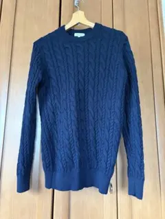 BEAUTY&YOUTH ユナイテッドアローズ　ネイビー ケーブルニット S