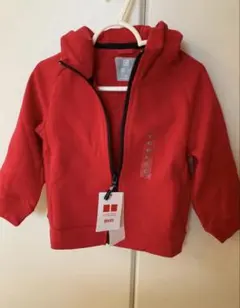新品未使用　ユニクロ　キッズ パーカー 赤 100 吸水速乾