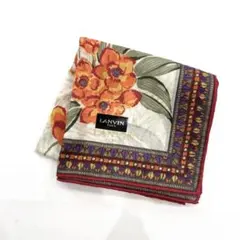 Y508-146【未使用】LANVIN　ランバン　ハンカチ　花柄