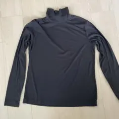 UNIQLO ライトリブタートルネックT ダークグレー　美品