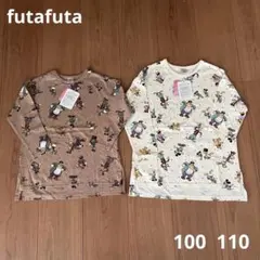 お揃い　バースデイ　フタフタ　ミッキー　長袖Tシャツ　ドット柄　100 110