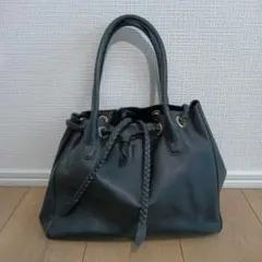 y2k COLE HAAN コールハーンリアルレザーハンドバッグ 巾着バッグ本革