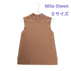Mila Owen ミラオーウェン ノースリーブ ニットベスト キャメル Ｓ