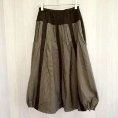 RENAISSANCE ロングスカート フレアスカート バルーン カーキ M〜L
