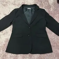ブラック ビジネスジャケット シングルボタン