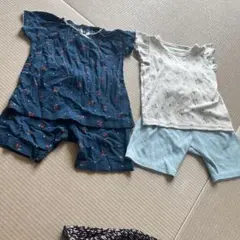 ベビーパジャマセット 95cm チェリー柄・花柄