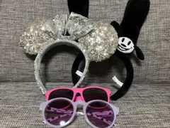 ミニー&ミッキーカチューシャとサングラスセット