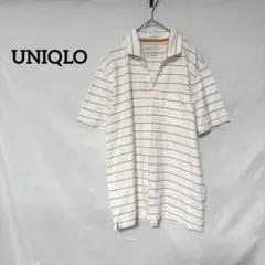 ♦︎UNIQLO ポロシャツ　XL ボーダー　シンプル　ゆったり　コットン