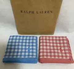 ラルフローレン　ガーゼタオルハンカチ　⭐️5