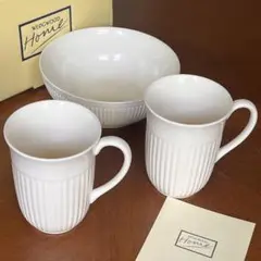 箱あり新品 ウェッジウッド EDMEマグカップ×2プレート1枚の合計3点セット 箱あり新品 ウェッジウッド EDMEマグカップ×2プレート1枚の合計3点