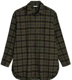新品 L GU オーバーサイズ シャツ チェック 羽織り