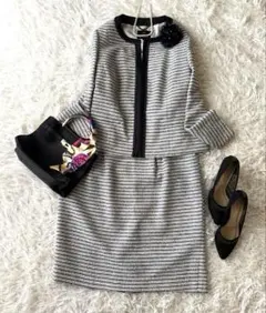 極美品♡23区 ツイードジャケット 44〜46 卒業式 入学式 セットアップ