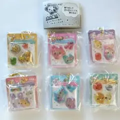 Heisei Memory Uruchuru POP Sticker Petit Keychain Complete Set of 6 Types (Gacha)