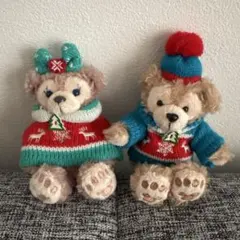 ダッフィー・シェリーメイ　ぬいぐるみストラップ（2点セット）クリスマス　2011