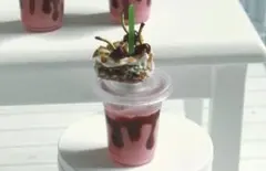 ミニチュア　ダークチェリードーナツセット