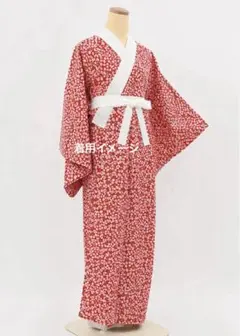【長襦袢】着物下着　和モダン　昭和レトロ　和洋折衷　ヴィンテージ　木綿　合わせのサムネイル