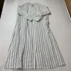 ジャーナルスタンダードレサージュ リネンストライプシャツワンピース 38