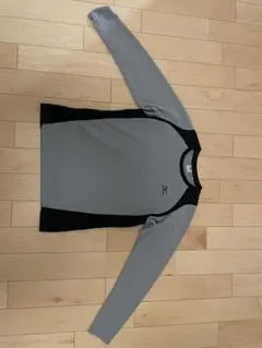 ミズノ　吸汗速乾 長袖TシャツL グレー/ブラック