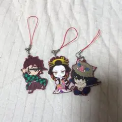 鬼滅の刃キャラクター ストラップ 3個セット