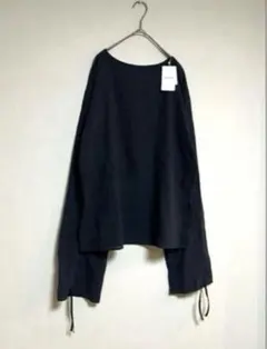 【新品タグ付】LEPSIM 袖シャーリングブラウス ブラック F 日焼け防止のサムネイル