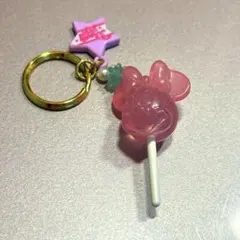 ディズニーランドグッズ　ミニーマウス ロリポップ風 キーホルダー