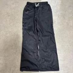 ニューバランス ワイドトラックパンツ（M）ブラック 裾ドローコード ポリエステル