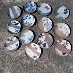 M*r様 陶器の花柄皿 13枚セット