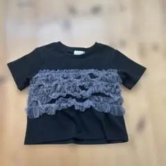 【最終値下げ】LilyChuu フリル付き ブラック Tシャツ150cmのサムネイル