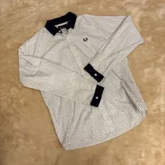 FRED PERRY ドット柄 長袖シャツ Lサイズ