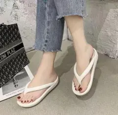 ビーチサンダル シャワーサンダル サンダル S 24~24.5 ホワイト 新品